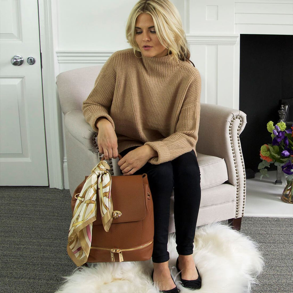 Classic Leather <BR/> Brown Backpack