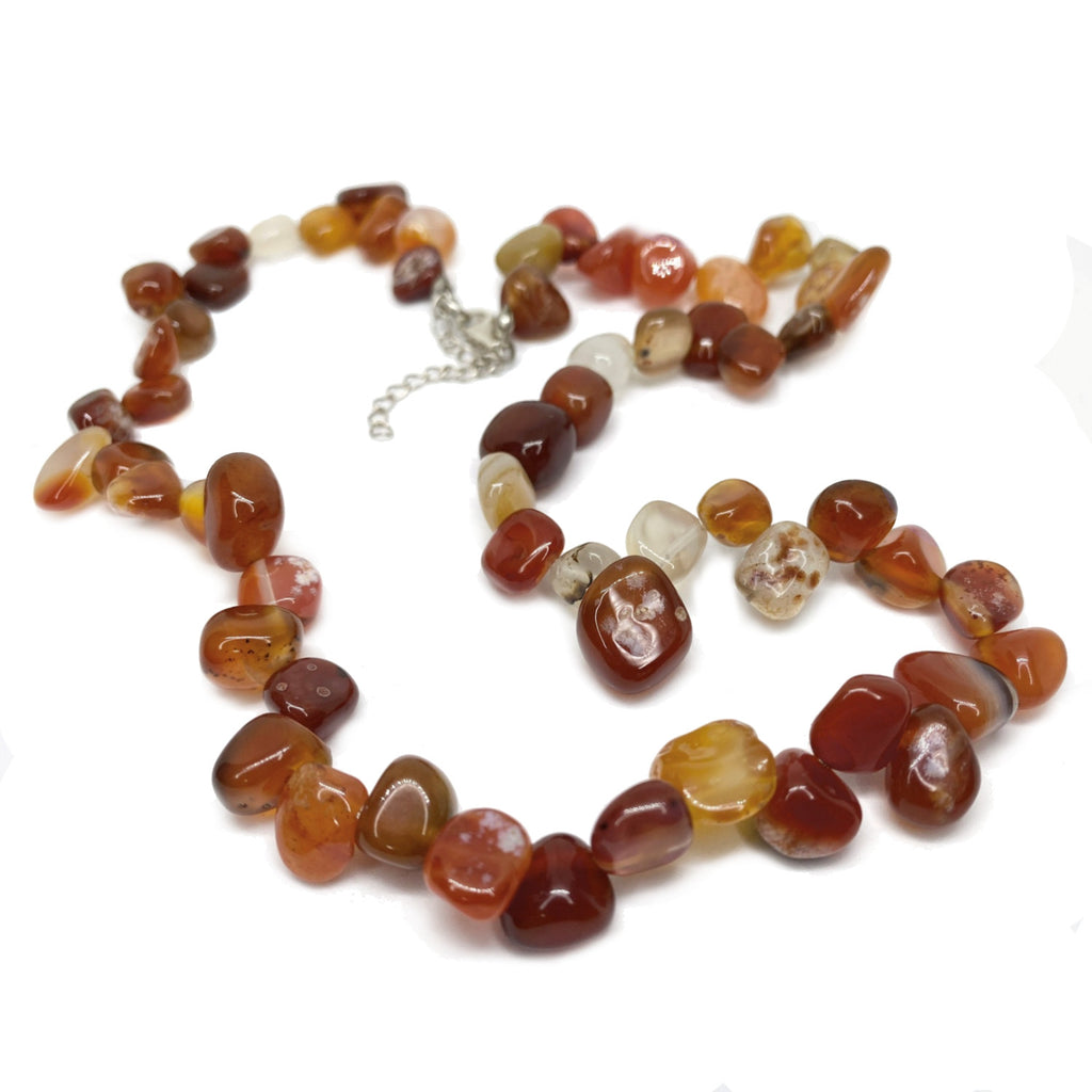 Red Agate Pear Shaped </BR>Bead Necklace