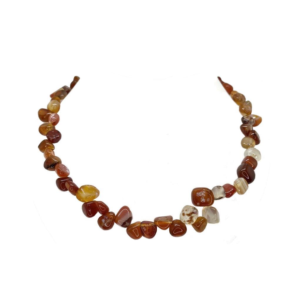Red Agate Pear Shaped </BR>Bead Necklace