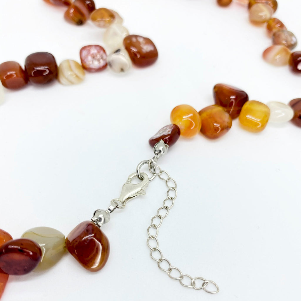 Red Agate Pear Shaped </BR>Bead Necklace