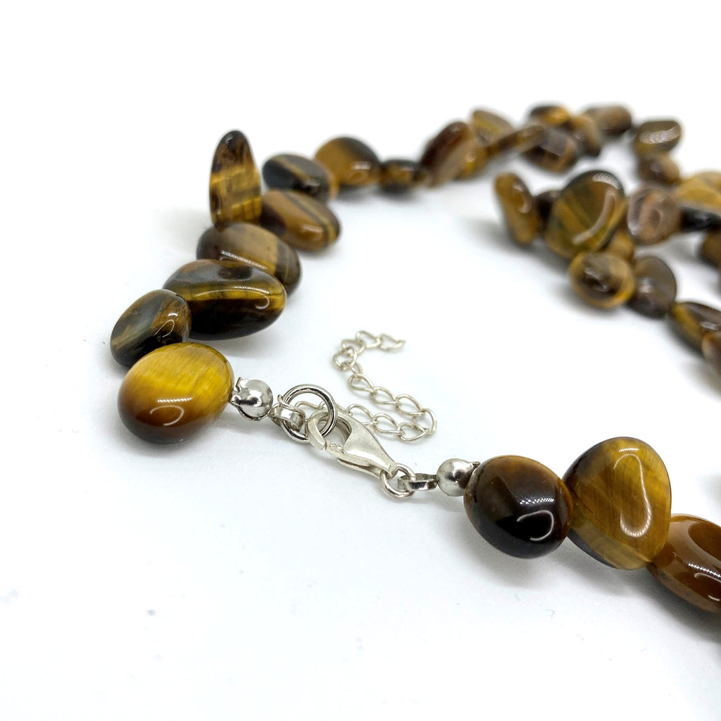 Tigers Eye Pear Shaped <br/>Bead Necklace
