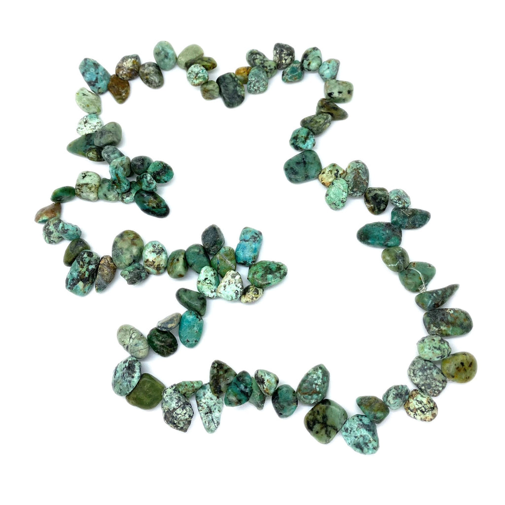 Turquoise Pear Bead</BR>Rope Necklace