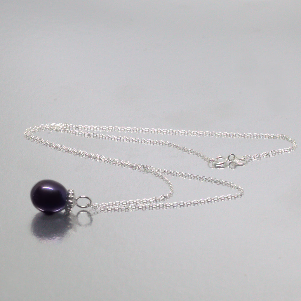 Peacock Black Pearl<BR/>Pendant Necklace