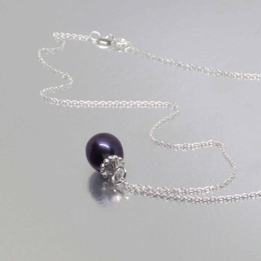 Peacock Black Pearl<BR/>Pendant Necklace