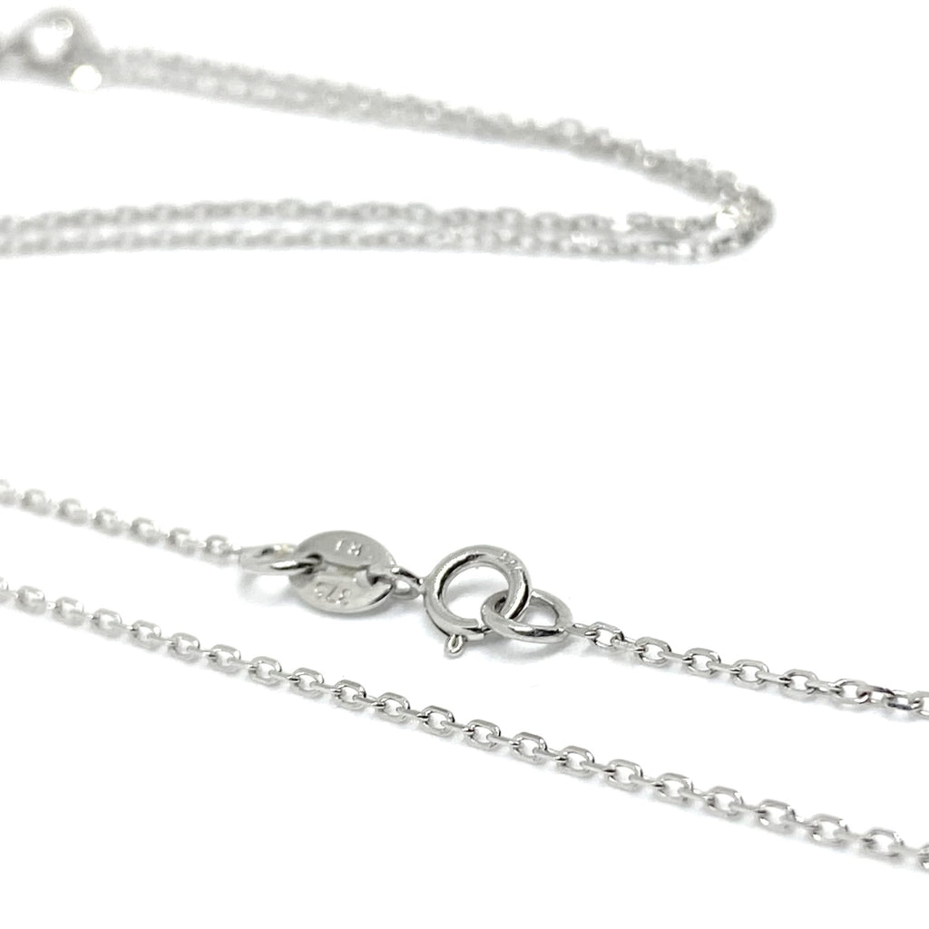 Emerald Cut Blue Topaz & Diamond<BR/>White Gold Pendant