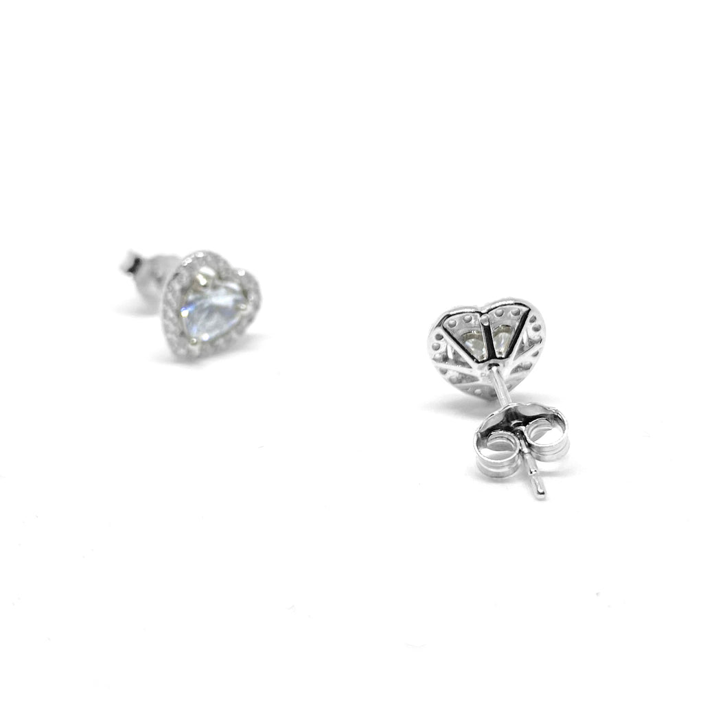 Cubic Zirconium <BR/> Heart Earrings