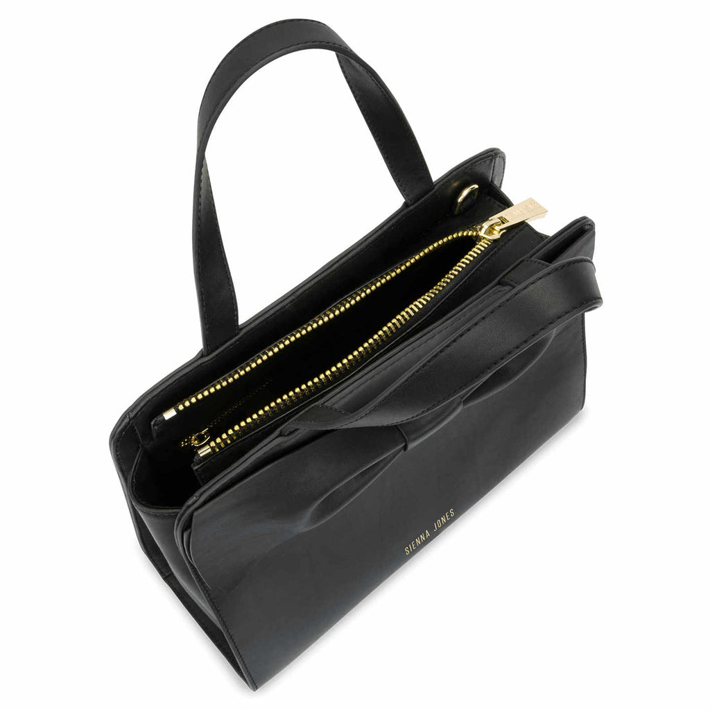 The Marina Bow <BR/>Black Handbag