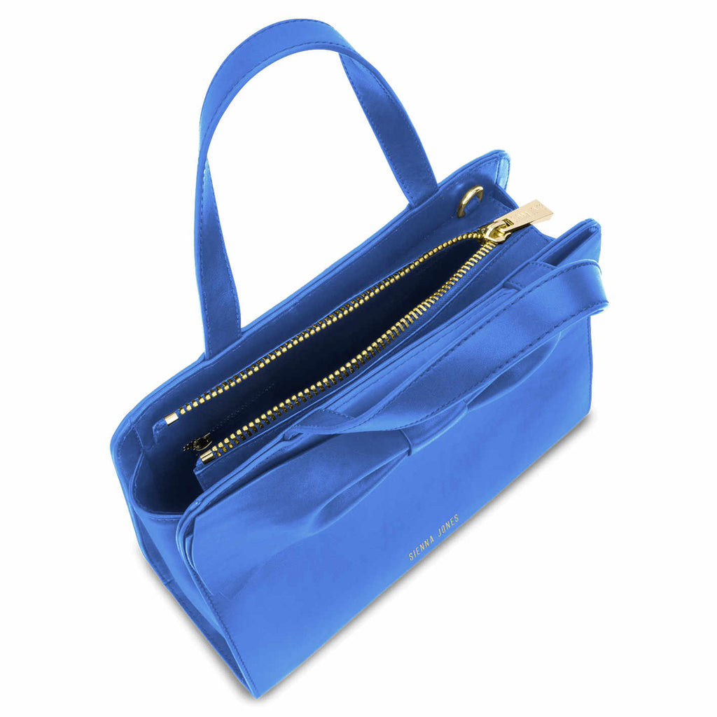 The Marina Bow <BR/>Blue Handbag