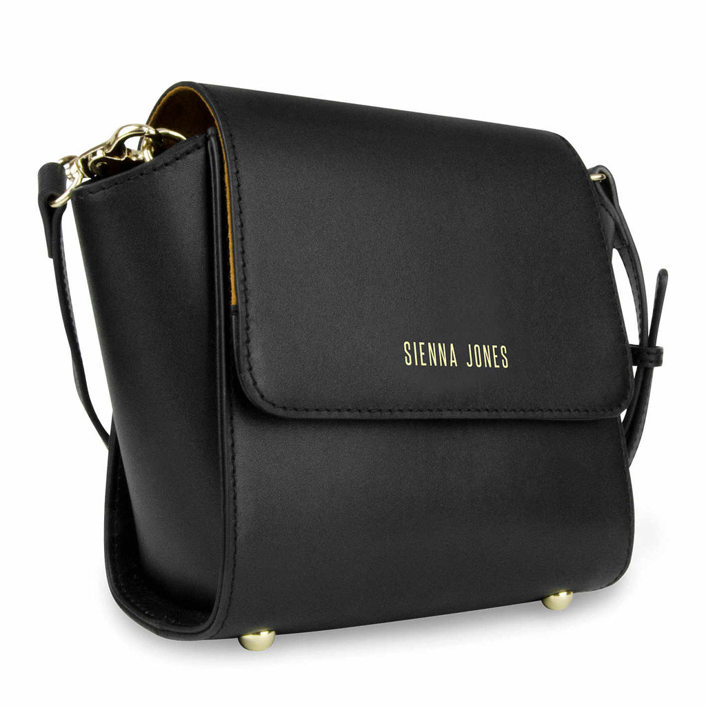 Mini Classic Leather <BR/>Black Handbag