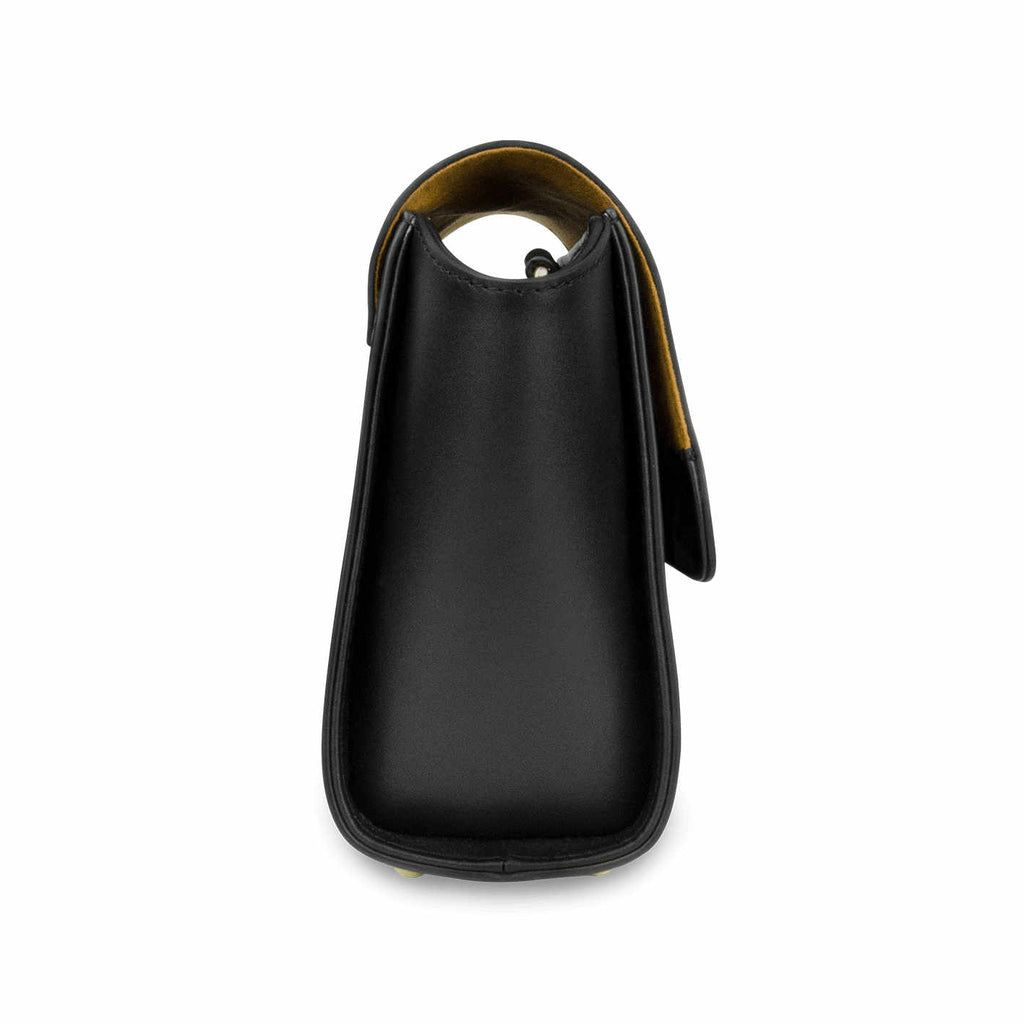 Mini Classic Leather <BR/>Black Handbag