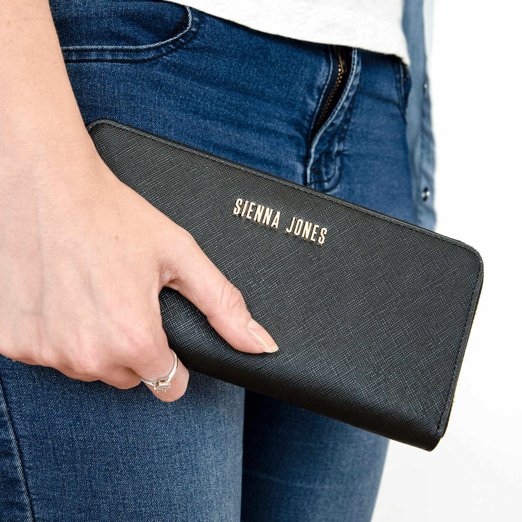 Zip Around Purse - Black