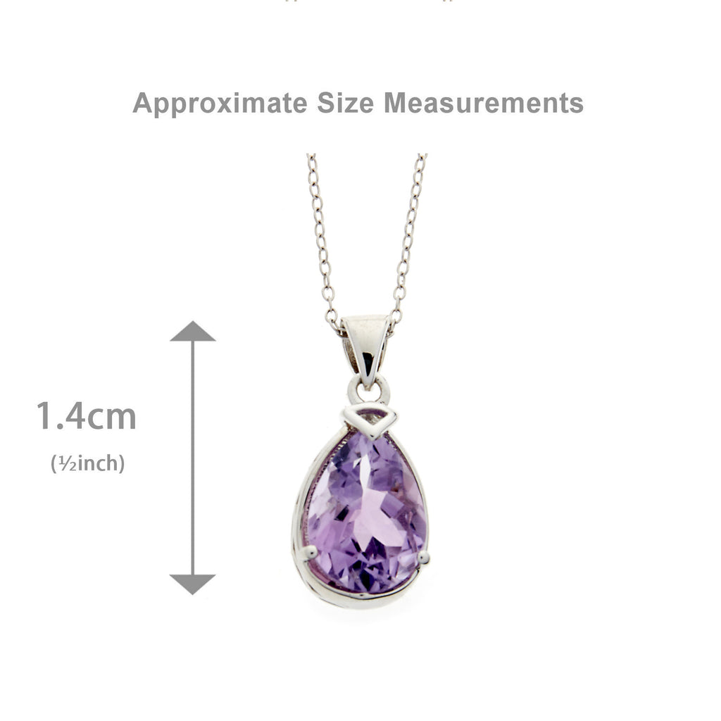 Pink Amethyst <BR/>Pear Pendant