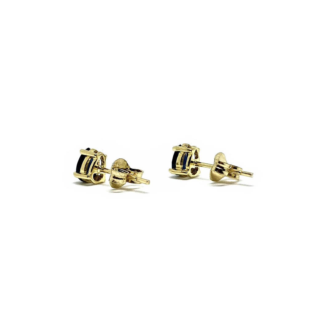 Sapphire Pear Shape<BR/> Gold Stud Earrings
