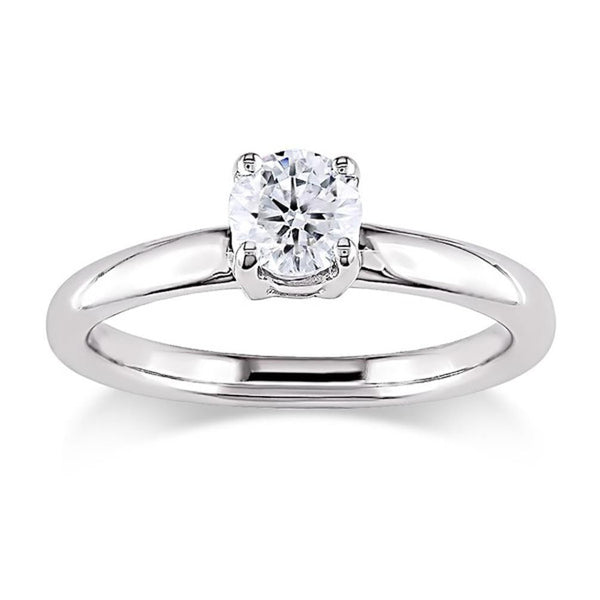Platinum  Engagement Ring - Solitaire with 1/2 carat premium quality diamond