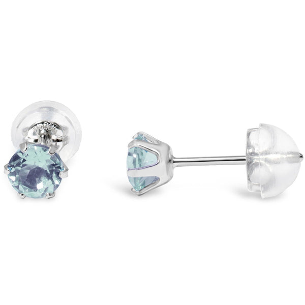 Aquamarine Earrings in Platinum