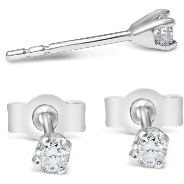 Diamond Stud Earrings for Women Choice of Yellow or White Gold