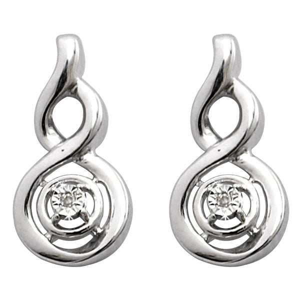 Diamond Swirl Earrings