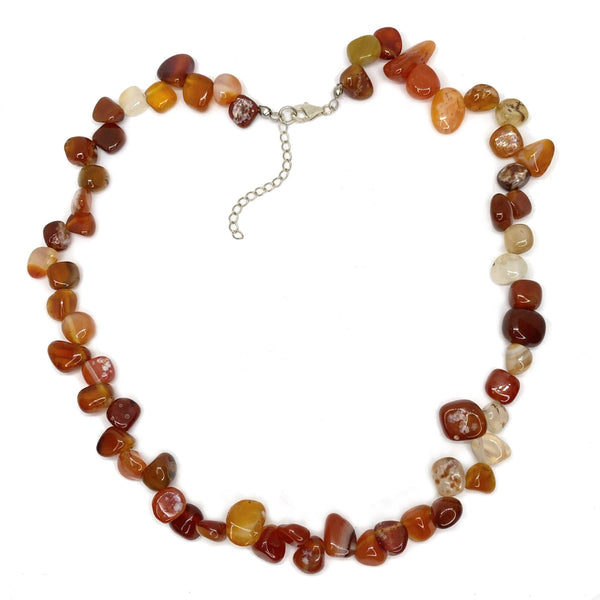Red Agate Pear Shaped </BR>Bead Necklace