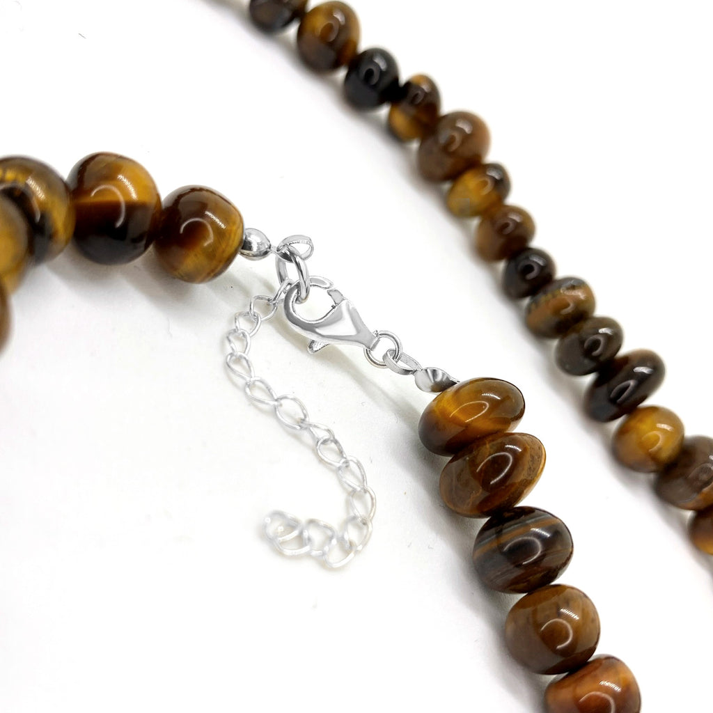 Tigers Eye Round <br/>Bead Necklace