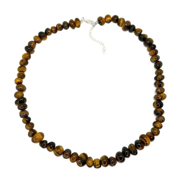 Tigers Eye Round <br/>Bead Necklace