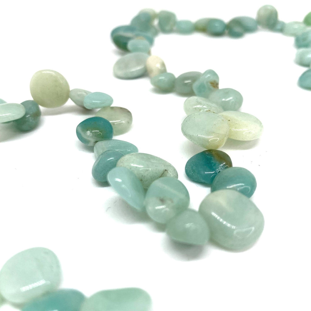 Amazonite Pear Bead </BR>Rope Necklace