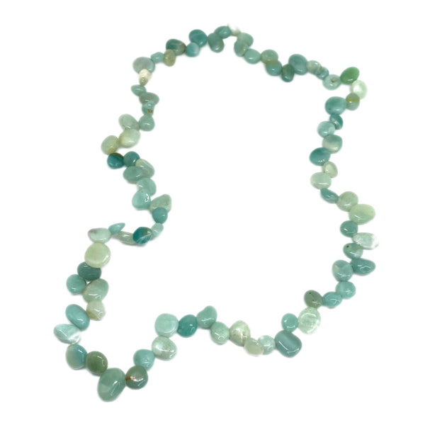 Amazonite Pear Bead </BR>Rope Necklace