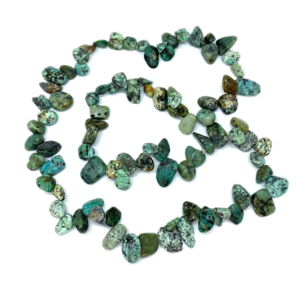 Turquoise Pear Bead</BR>Rope Necklace