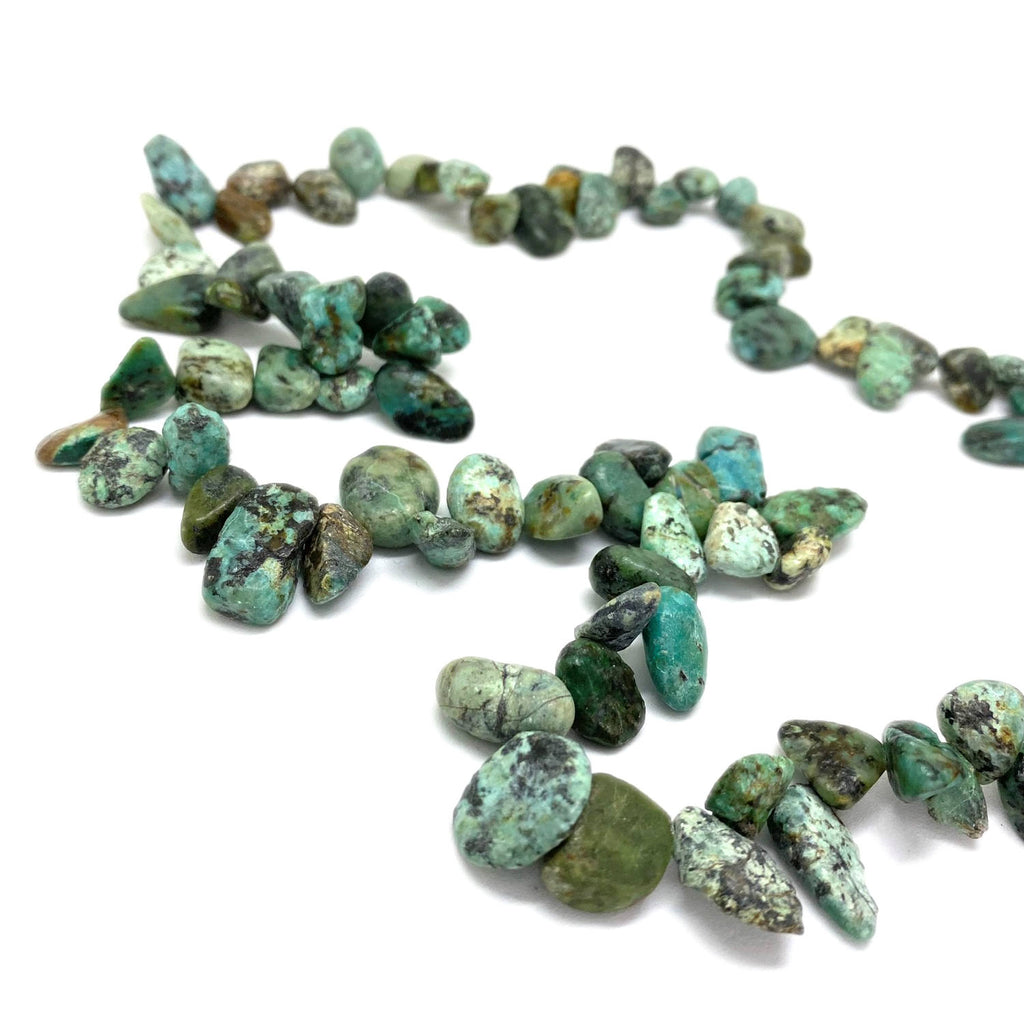 Turquoise Pear Bead</BR>Rope Necklace