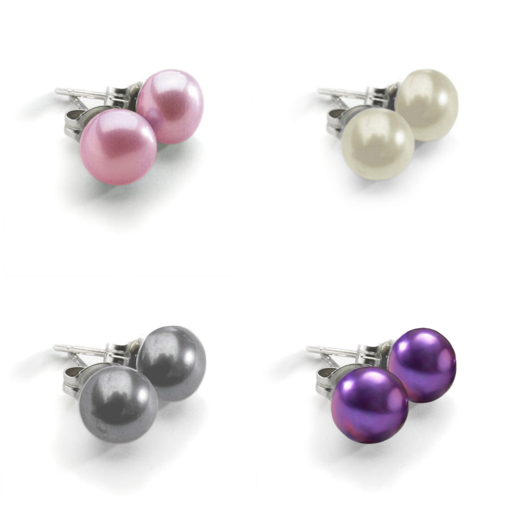 Four Pairs of Pearl <BR/>Earrings