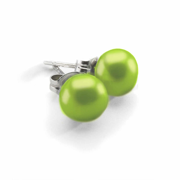 Pistachio Pearl Stud <BR/>Earrings