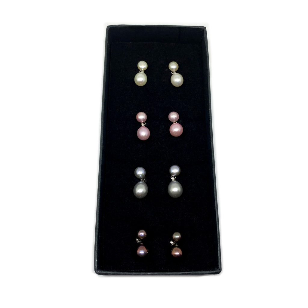 Set of Four Pearl<BR/> Earrings