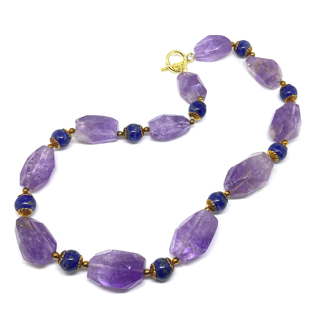Amethyst & Lapis Lazuli<BR/> Necklace