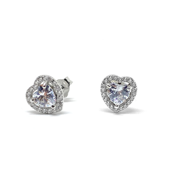 Cubic Zirconium <BR/> Heart Earrings