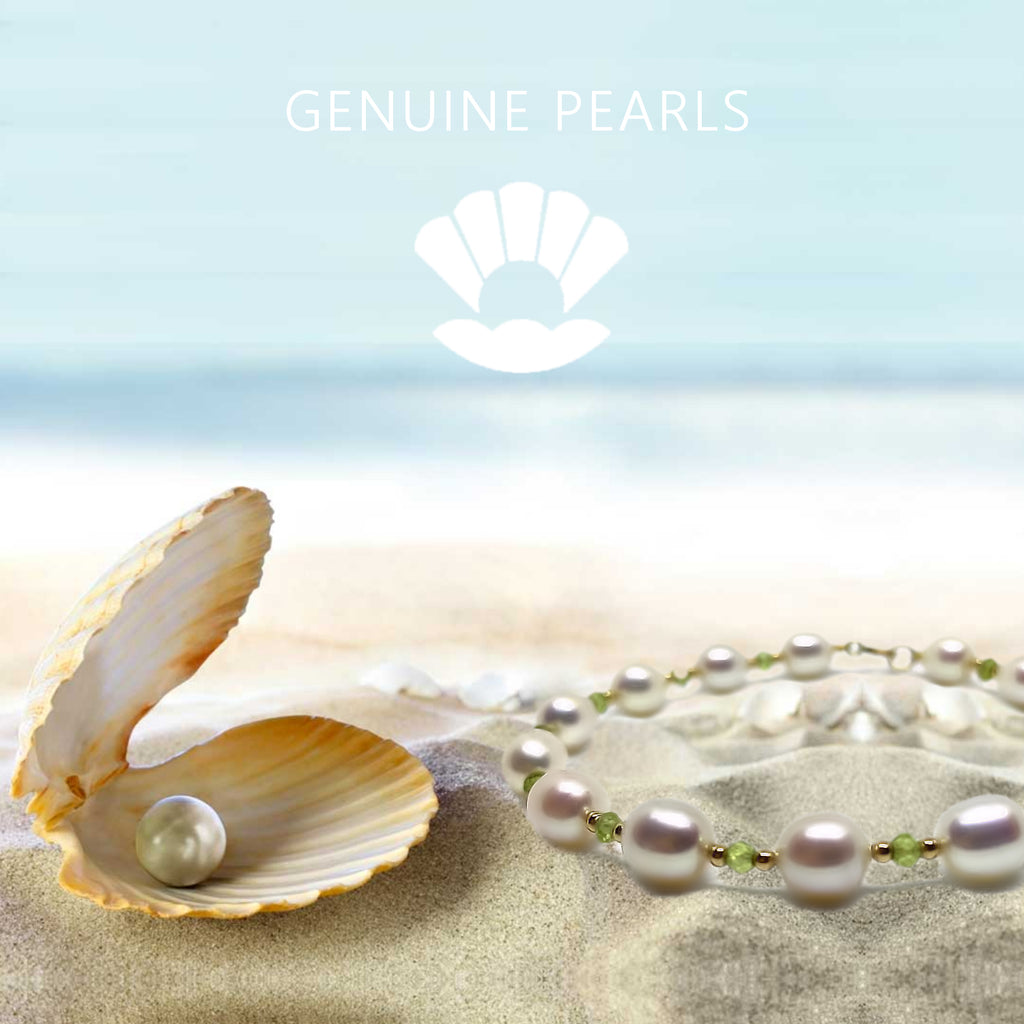 Pearl & Peridot <BR/>Gold Bracelet