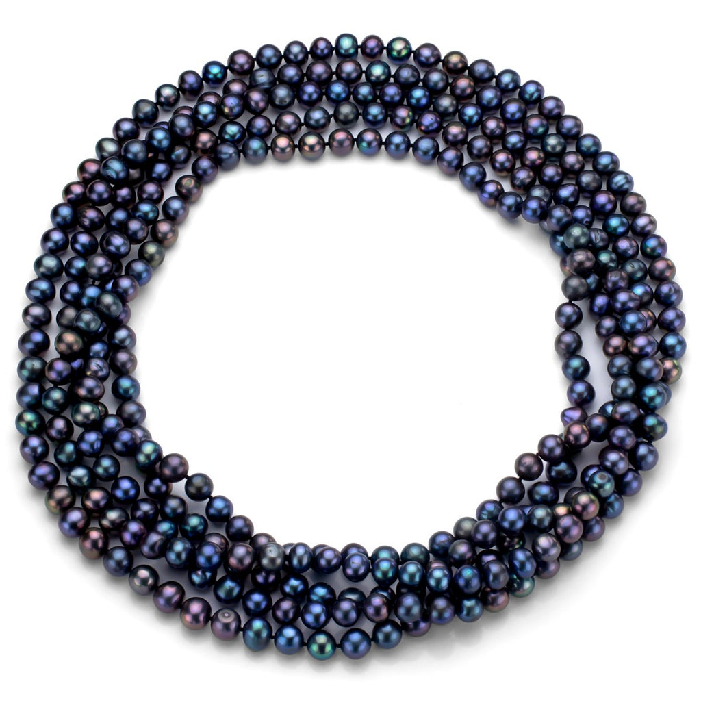 Black Freshwater <BR/>Cultured Pearl Rope