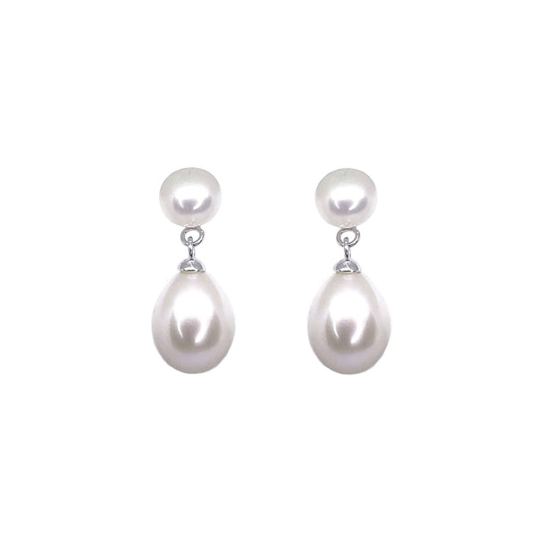 2 Pearl Drops <BR/>Earrings
