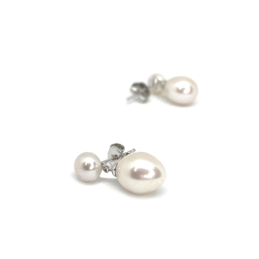 2 Pearl Drops <BR/>Earrings