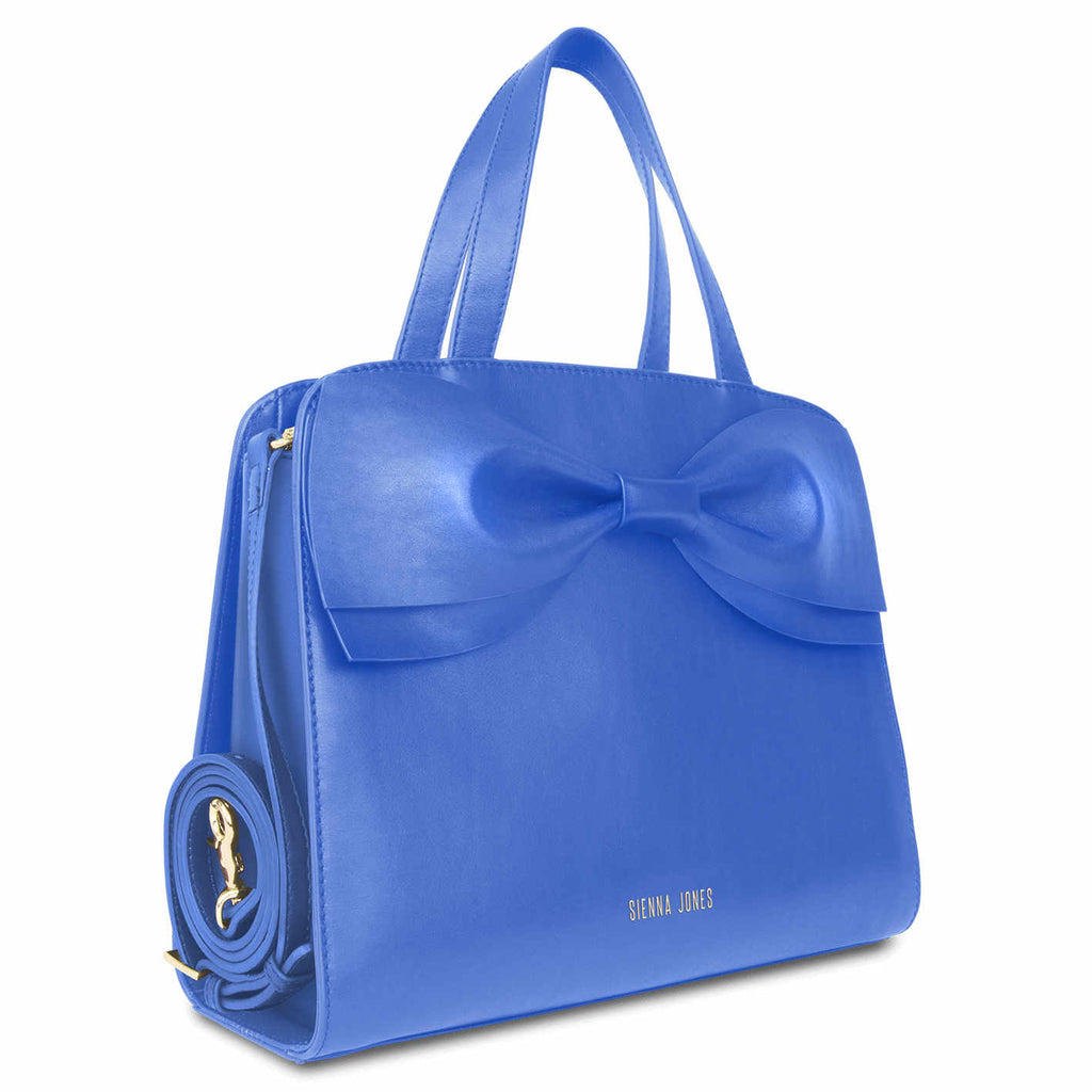 The Marina Bow <BR/>Blue Handbag