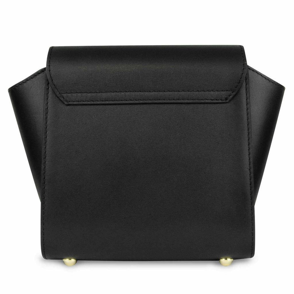 Mini Classic Leather <BR/>Black Handbag