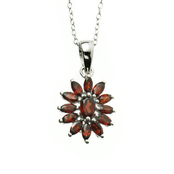 Ruby Garnet Marquise Pendant